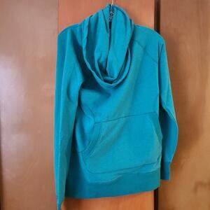 Womens LL Bean Cozy Mixed Knit Cowl Neck Pullover Teal Medium NWT Activewear